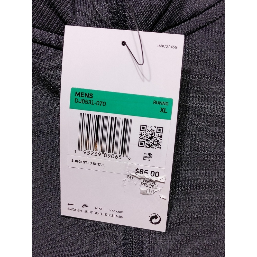 NIKE Men's Running‎ 1/4 Zip Pullover Top DJ0531 Gray Black XL ~ New - Picture 2 of 10